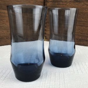 Dusky Blue Apollo Shape Libbey Drinking Glasses